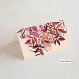 "Fall Floral" - Place Cards in Mauve by Alethea and Ruth - Folded Back of Card