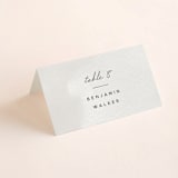 "Elegant Crest" - Place Cards in Stone by Ariel Rutland - Folded with Free Guest Printing