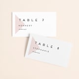"Elementary" - Place Cards in Dusty Rose by Katy Shen - Front with Free Guest Printing