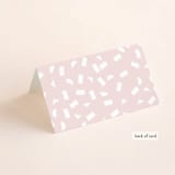 "Elementary" - Place Cards in Dusty Rose by Katy Shen - Folded Back of Card