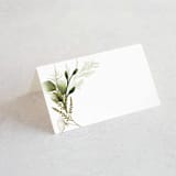 "Enchanted Greenery" - Place Cards in Frost by Susan Moyal - Blank front