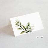 "Enchanted Greenery" - Place Cards in Frost by Susan Moyal - Folded Back of Card
