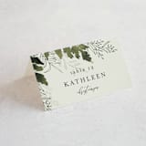 "Love springs eternal" - Place Cards in Fern by Chris Griffith - Folded with Free Guest Printing