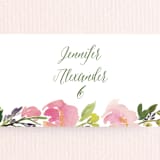 "Watercolor Floral" - Place Cards in Olive by Yao Cheng Design - Detail