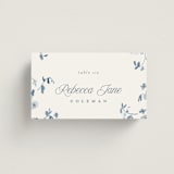 "Wildflower Corners" - Place Cards in Bluebell by Everett Paper Goods - Front with Free Guest Printing