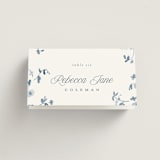 "Wildflower Corners" - Place Cards in Bluebell by Everett Paper Goods - Folded with Free Guest Printing