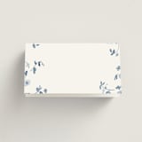 "Wildflower Corners" - Place Cards in Bluebell by Everett Paper Goods - Blank front
