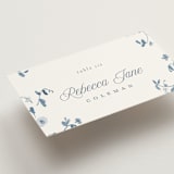"Wildflower Corners" - Place Cards in Bluebell by Everett Paper Goods - Detail