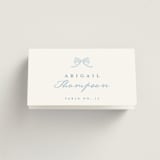 "Bow Frame" - Place Cards in Lagoon by Leah Bisch - Folded with Free Guest Printing