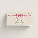 "Whimsical Hand Illustrated Crest" - Place Cards in Peony by Jackie Crawford - Folded with Free Guest Printing
