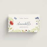 "Wildflower Romance" - Place Cards in Ivory by frau brandt - Front with Free Guest Printing