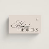 "Sibonie" - Place Cards in Ivory by Melanie Kosuge - Front with Free Guest Printing