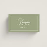"Greenwood" - Place Cards in Garden by Kelly Schmidt - Front with Free Guest Printing