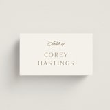 "Classic decorum" - Place Cards in Golden by Stacey Meacham - Front with Free Guest Printing