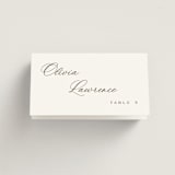 "Whimsy" - Place Cards in Latte by Cara Scott - Folded with Free Guest Printing