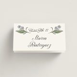 "Forget Me Nots" - Place Cards in Violet by Jenna Holcomb - Folded with Free Guest Printing