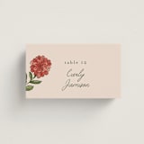 "Wedding Tapestry" - Place Cards in Coral Fern by Chris Griffith - Front with Free Guest Printing