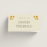 "Vintage Wildflowers" - Place Cards in Yolk by Morgan Kendall - Folded with Free Guest Printing