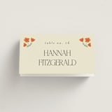 "Vintage Wildflowers" - Place Cards in Coral by Morgan Kendall - Folded with Free Guest Printing