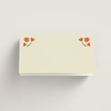 "Vintage Wildflowers" - Place Cards in Coral by Morgan Kendall - Blank Front