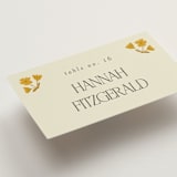 "Vintage Wildflowers" - Place Cards in Yolk by Morgan Kendall - Detail