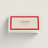 "Coast" - Place Cards in Rosso by Kelly Schmidt - Folded with Free Guest Printing