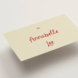 "Big Heart Wedding" - Place Cards in Cherry by Ani Somi - Detail