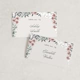 "Illuminated Storybook" - Place Cards in Linen by Alethea and Ruth - Front with Free Guest Printing