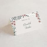 "Illuminated Storybook" - Place Cards in Linen by Alethea and Ruth - Folded with Free Guest Printing