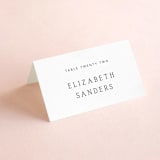 "Svelte" - Place Cards in Ivory by Erin Hodges - Folded with Free Guest Printing