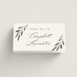"Pressed Foliage" - Place Cards in Heather by Stacey Meacham - Folded with Free Guest Printing