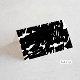 "Landscape" - Place Cards in Black Tie by Laura Hamm - Folded Back of Card