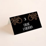 "Grand Natura" - Place Cards in Noir by GeekInk Design - Folded with Free Guest Printing
