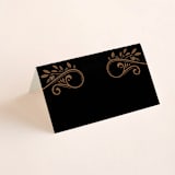"Grand Natura" - Place Cards in Noir by GeekInk Design - Blank front