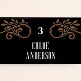 "Grand Natura" - Place Cards in Noir by GeekInk Design - Detail