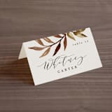 "botanical portrait" - Place Cards in Leather by Kate Ahn - Folded with Free Guest Printing