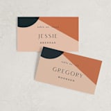 "Bold Geometric" - Place Cards in Terracotta by Morgan Kendall - Front with Free Guest Printing