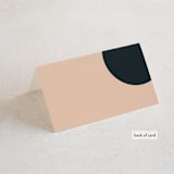"Bold Geometric" - Place Cards in Terracotta by Morgan Kendall - Folded Back of Card