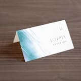 "apogean tide" - Place Cards in Lagoon by Jennifer Wick - Folded with Free Guest Printing