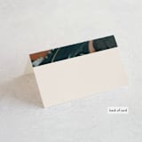 "Love Story" - Place Cards in Turquoise by Kate Ahn - Folded Back of Card