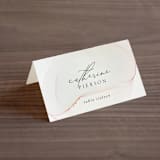 "cultured pearl" - Place Cards in Pearl by Erin Deegan - Folded with Free Guest Printing