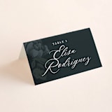 "Peaceful Garden" - Place Cards in Deep Sea by Jill Means - Folded with Free Guest Printing
