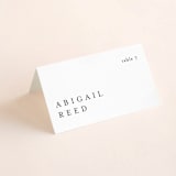 "Handwritten" - Place Cards in Obsidian by Jennifer Postorino - Folded with Free Guest Printing