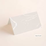 "Handwritten" - Place Cards in Obsidian by Jennifer Postorino - Folded Back of Card