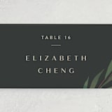 "Modern Leaves" - Place Cards in Smoked by Shannon Chen of Four Wet Feet Studio - Detail
