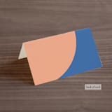 "Color Arch" - Place Cards in Aquatic by Baumbirdy - Folded Back of Card