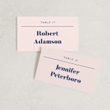 "Vogue" - Place Cards in Navy by Genna Blackburn - Front with Free Guest Printing
