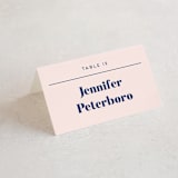 "Vogue" - Place Cards in Navy by Genna Blackburn - Folded with Free Guest Printing