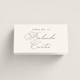 "Organza" - Place Cards in Linen by Jill Means - Folded with Free Guest Printing