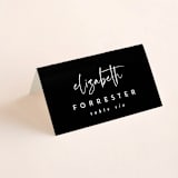 "In this together" - Place Cards in Black Tie by Lea Delaveris - Folded with Free Guest Printing